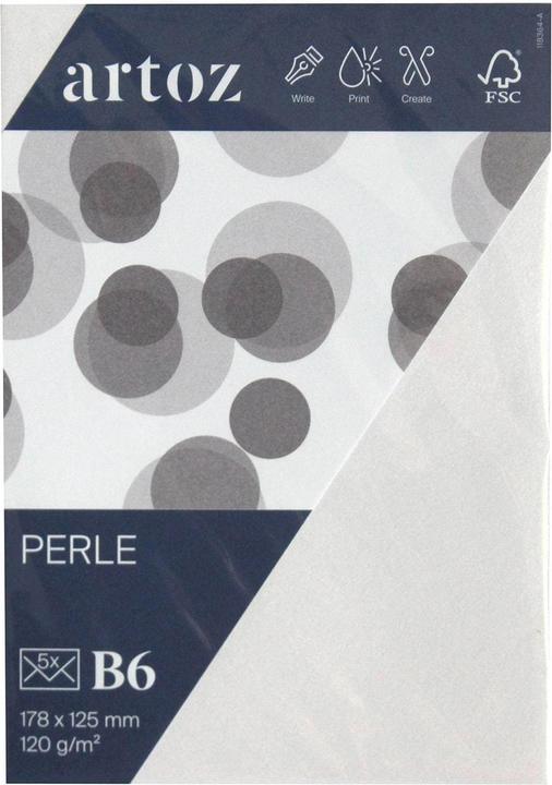 Actual product image Artoz Pearl envelopes white (B6, 5 x)