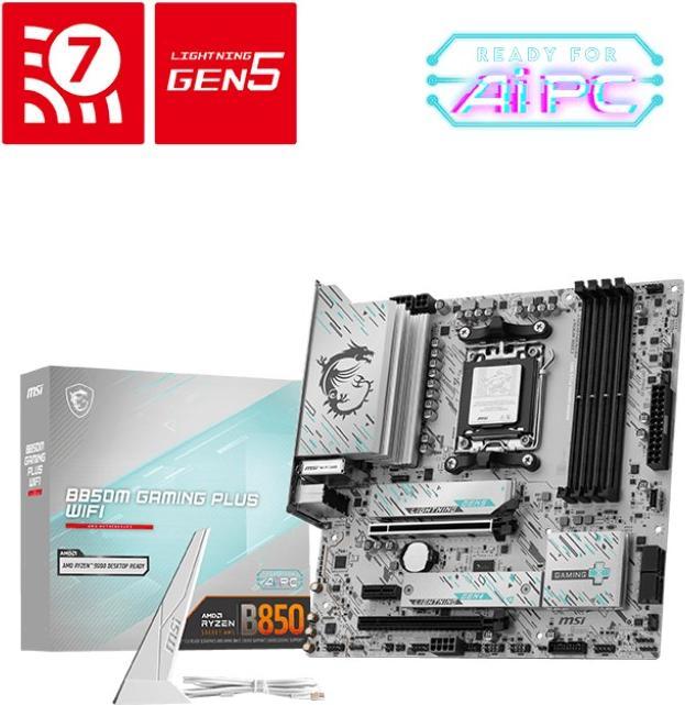 Immagine prodotto MSI AM5 B850M GAMING PLUS WIFI M-ATX (AM5, AMD B850, mATX)