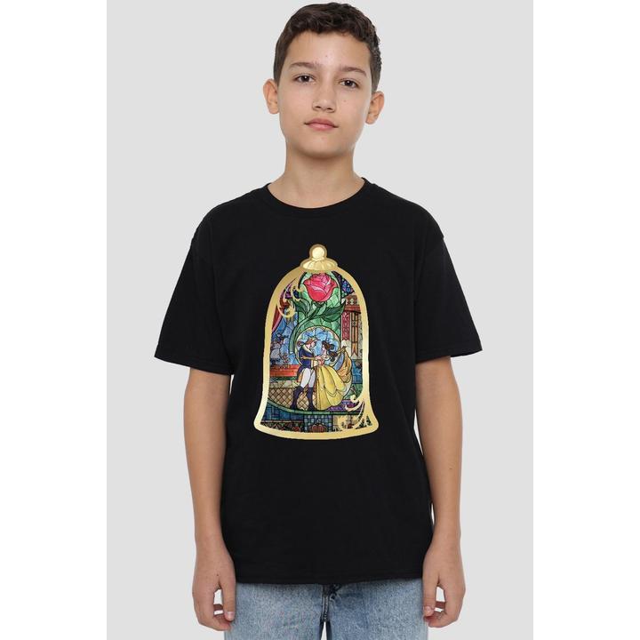 Immagine prodotto Beauty And The Beast Maglietta Vetro Colorato Bambini (140)