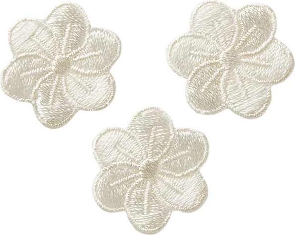 Produktbild Mono Quick Applikationen - Fashion and Home - aufbügelbar Blumen weiss 3x2,3 cm 3 Stück (3 x)