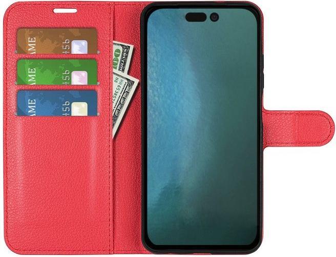 Actual product image MU Classic Litchi Leather Bookcover Series (Apple iPhone 14 Plus)