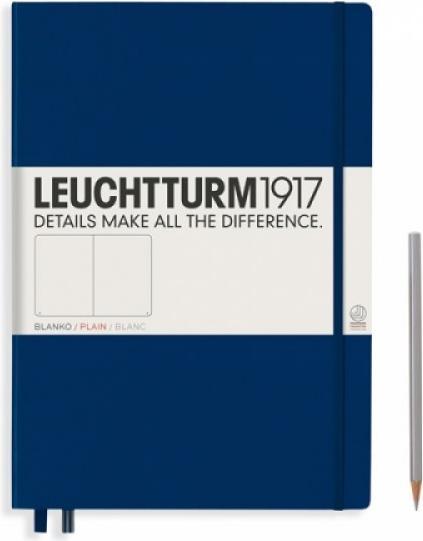 Leuchtturm1917 Marine, Master Classic (A4+), 235 S., blanko (A4, Harter Einband)