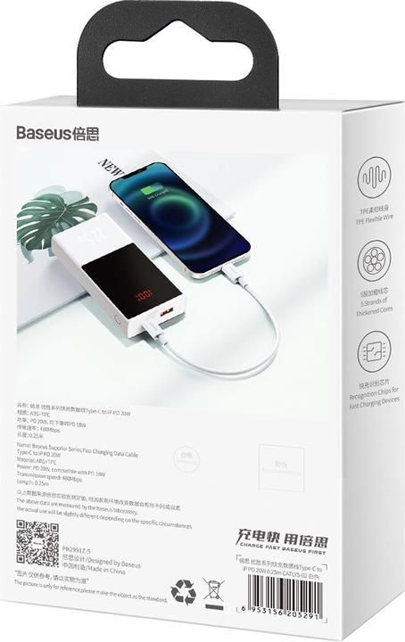 Immagine prodotto Baseus serie superiore (0.25 m, USB 2.0, 20 W)