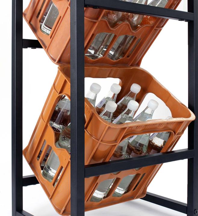 Actual product image Wiltec Toboli crate rack 3 crates Beverage crate rack Steel beverage rack