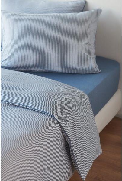Produktbild Living Home Melange Jersey Streifen (Bettwäsche Set, 65 x 100 cm, 160 x 210 cm)