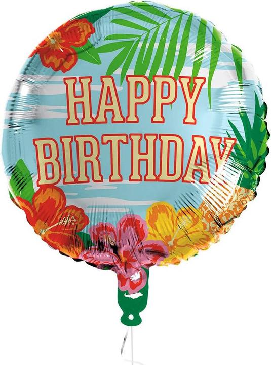 Produktbild Boland Folienballon Paradise Happy Birthday zweiseitig Ø45cm (1 x)