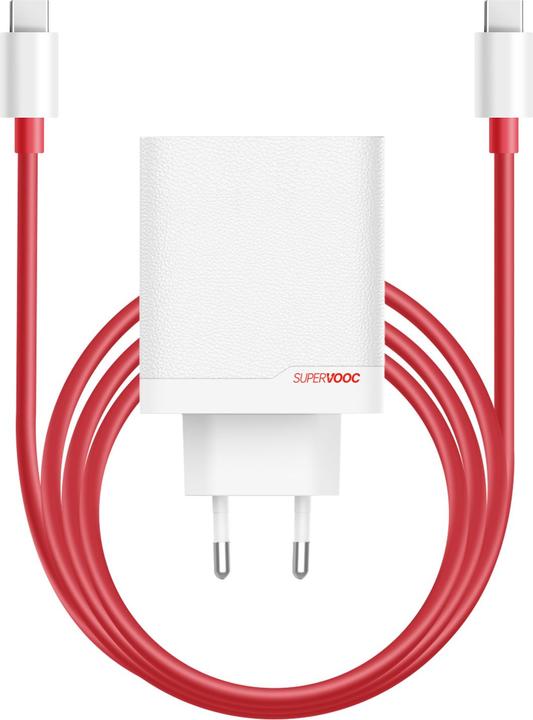 Immagine prodotto OnePlus Adattatore SuperVooc a due porte da 120W + cavo (Tipo-C + Tipo-A) - Bianco (120 W)