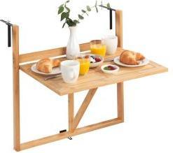 Produktbild Wenko Bambus Balkon-Klapptisch Mod. Waikiki zum Einhängen an Balkongeländer (64 cm)