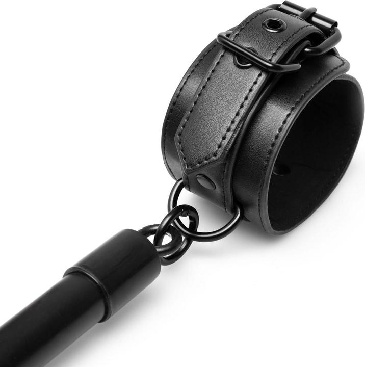 Actual product image Bedroom Fantasies Hog Tie Cross Bar With Cuffs - Black