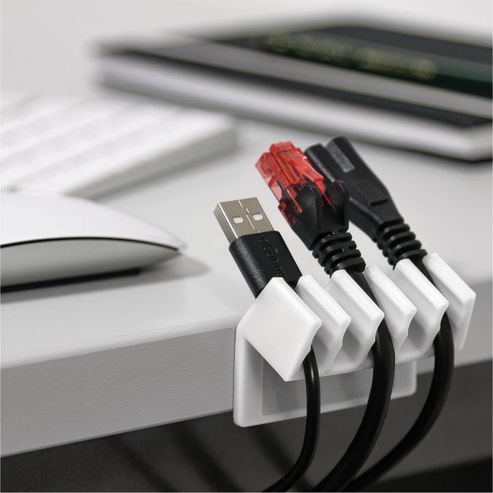 Productafbeelding Goobay 70431 Kabel Organiser Tafel/Bank Snoerhouder Wit 2 stuk(s)