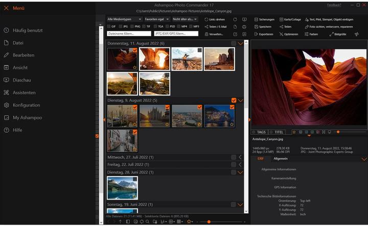 Immagine prodotto Ashampoo Photo Commander 17 ESD, Vollversion, 1 PC, Produktfamilie (1 Utente, 1 Dispositivi/Utenti)