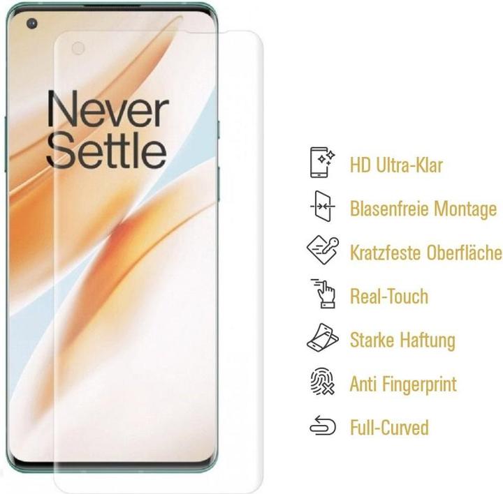 Produktbild Protectorking 1x Panzerfolie Anti-Shock Full Cover HD Klar (1 Stück, OnePlus 8 Pro)