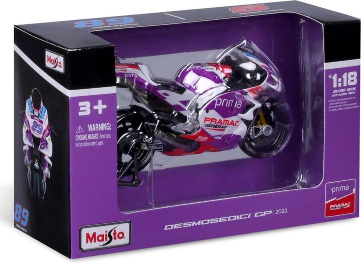 Actual product image Maisto Moto GP Motorcycle 1/18 #89 Martin 2022
