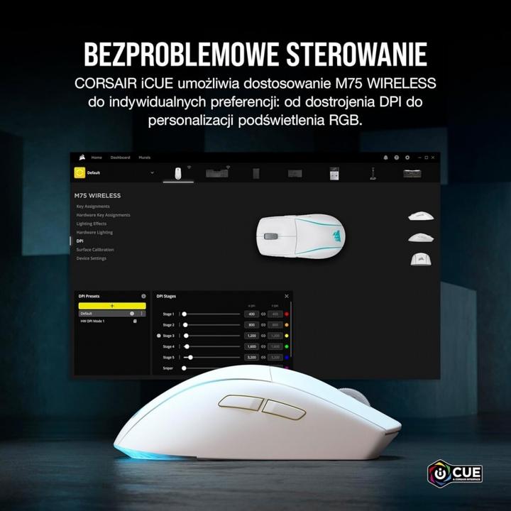 Produktbild Corsair M75 (Kabellos, Kabelgebunden)