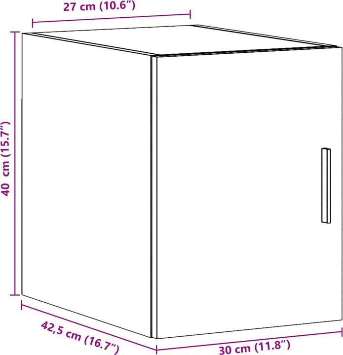 Produktbild VidaXL Wandschrank (30 x 42.5 x 40 cm)