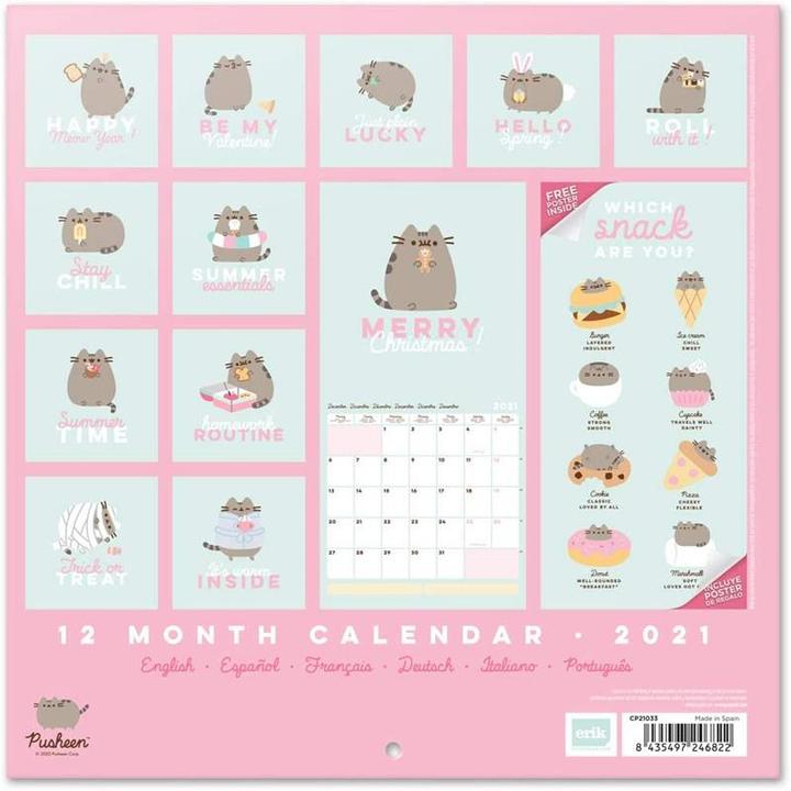 Immagine prodotto Pusheen Un calendario per la pianificazione giornaliera nella Collezione Foodie (30 x 30 cm)