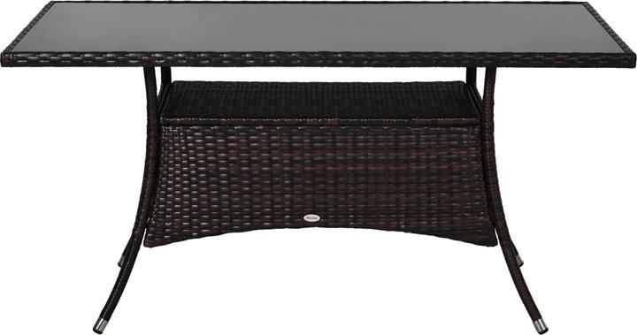 Produktbild Outsunny Gartentisch mit zusätzlichem Stauraum (85 cm)