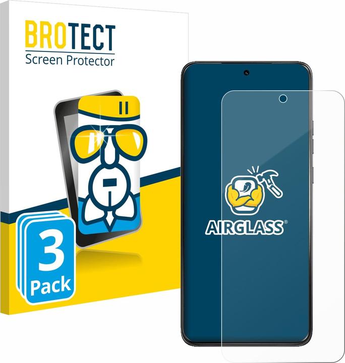 Produktbild BROTECT Schutzglas Schutzfolie Glas Folie Displayschutz klar (3 Stück, Motorola ThinkPhone 25)