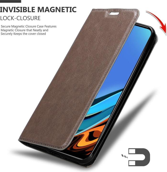 Actual product image Cadorabo Book Invis. Magnet sleeve (Xiaomi Redmi 9T, Xiaomi Poco M3)
