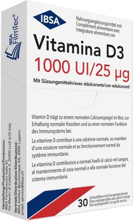 Vitamina D3 Film fusible 1000 I.U. (30 pièce(s), 21 g)