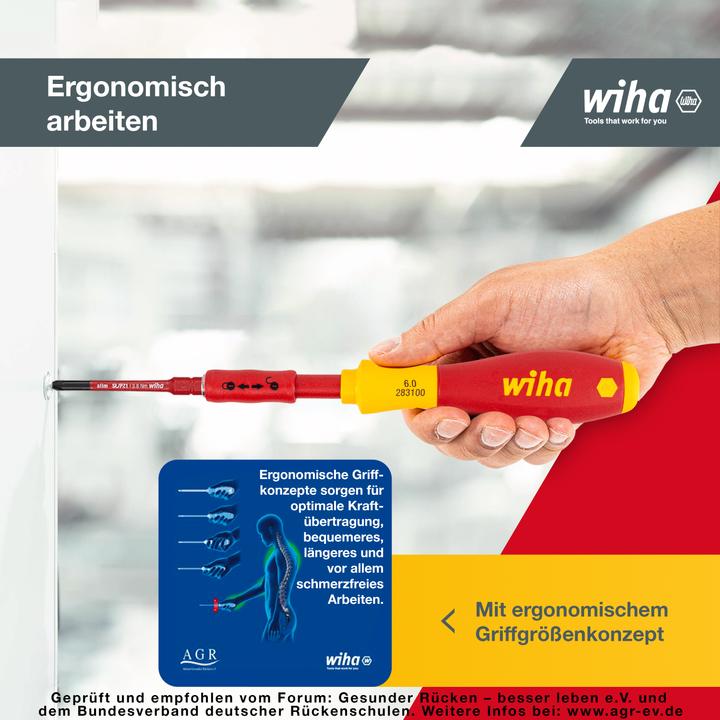 Produktbild Wiha Schraubendreher und Bit Set (Schlitzschrauben, Innensechskant, Torx (TX), Pozidriv-Kreuzschlitz (PZ), Phillipps-Kreuzschlitz (PH))