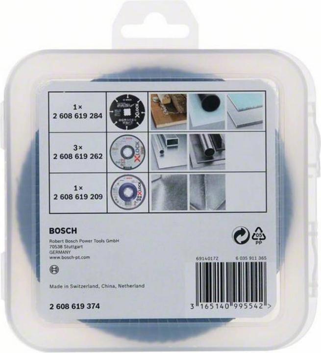 Immagine prodotto Bosch Professional Zubehör PRO Set di taglio e affilatura X-Lock, 125 x 1 x 22,23 mm