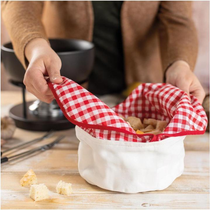 Actual product image Kuhn Rikon Fondue bread bag check pattern