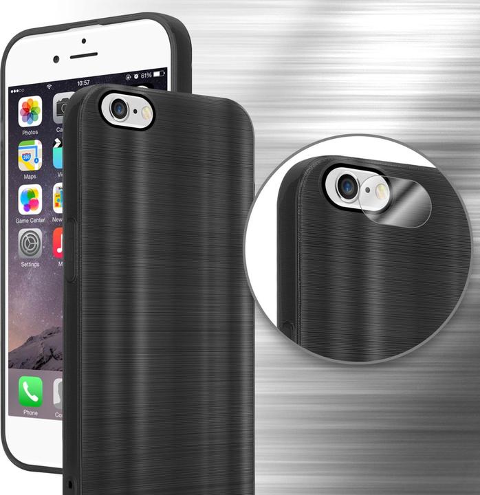 Produktbild Cadorabo Hülle für Apple iPhone 6 / 6S im TPU Brushed Kameraschutz LM160 Style (Apple iPhone 6)