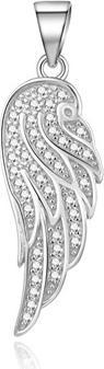 Beneto Silver pendant with zircons Angel wing TAGH223 (L)