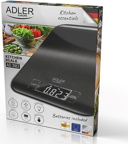 Produktbild Adler Küchenwaage Kitchen Scale | AD 3183b | Teilung 1 g | Schwarz