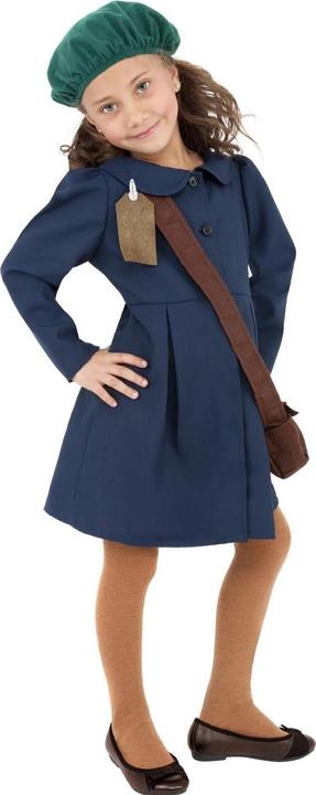 Actual product image Smiffys Girls World War II Evacuee Long-Sleeved Costume (128, 134)