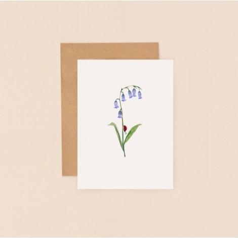 Actual product image Louise Mulgrew Mini greeting card ladybird without text by