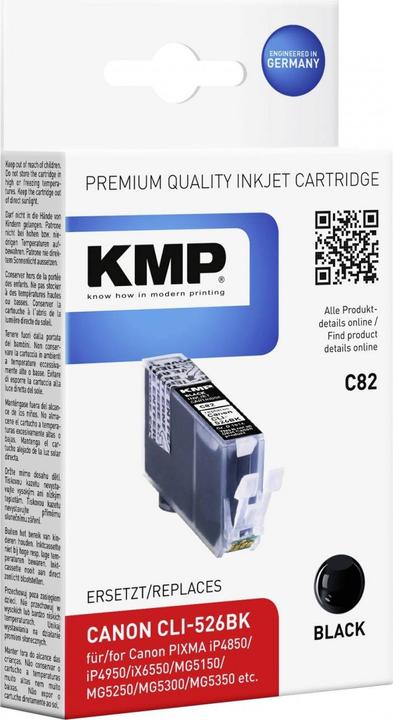 Actual product image KMP C82 Ink Cartridge compatible with Canon CLI-526 BK (FC)