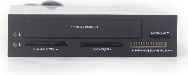 Produktbild Gembird FDI2-ALLIN1-03 card reader Internal Black, Grey (USB, SATA)