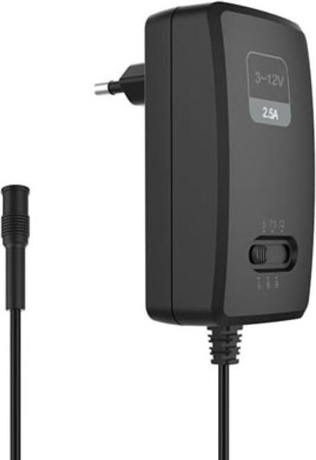 Velleman STECKERNETZTEIL - EINSTELLBAR - 100-240 V - 3 bis 12 VDC - 2,5 A + 6 Stecker