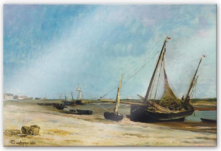Produktbild Trenddeko Boote am Strand von Ètaples (120 x 75 cm)