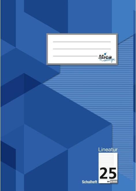 Produktbild MICA College Doppelheft - DIN A4 - Lineatur 25 - liniert mit Rand - 32 Blatt (A4)