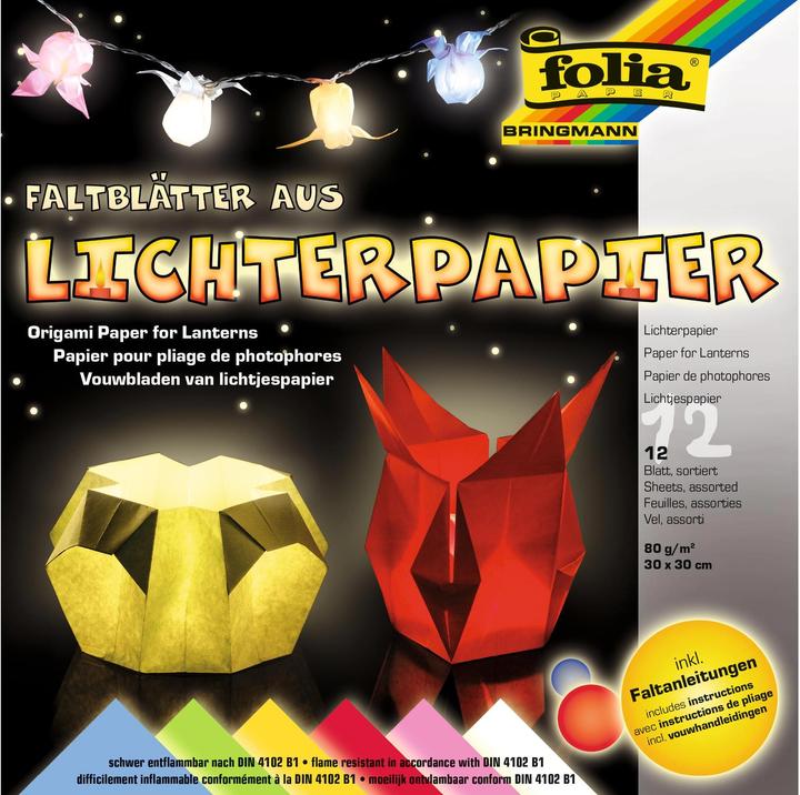 Folia Faltblätter aus Lichterpapier (80 g/m², 12 x)