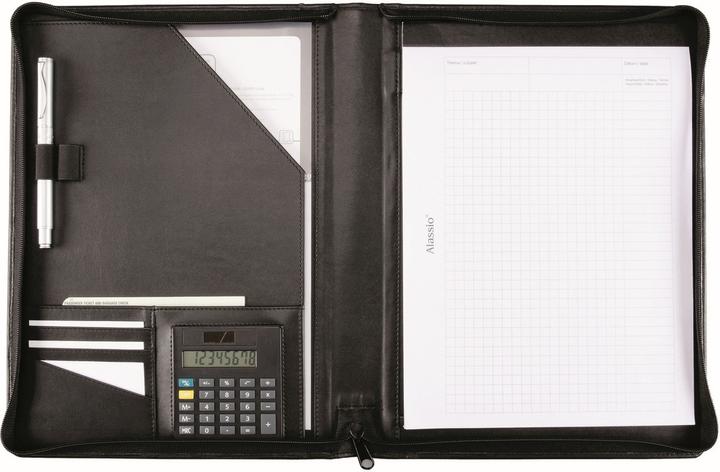 Alassio Schreibmappe "CATANA", A4, Nappa-Leder, schwarz (A4, 1 x)