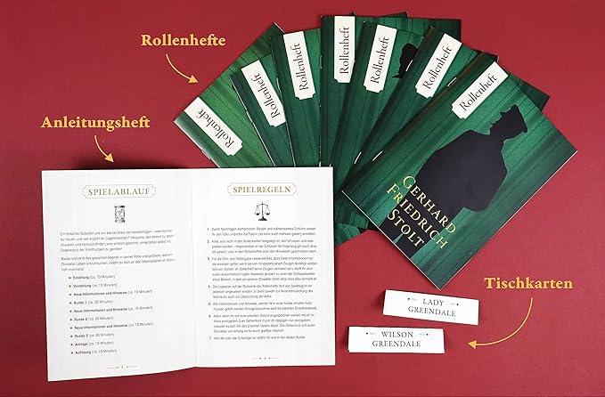 Actual product image Crime & Dine – Das Krimi-Dinner-Set: Tödliches Bankett (German, Business Elephant Paperdice Solutions GmbH, 2022)