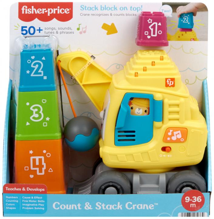 Produktbild Fisher-Price Mattel Fisher Price Count & Stack Crane για 9-36 μηνών HWY62