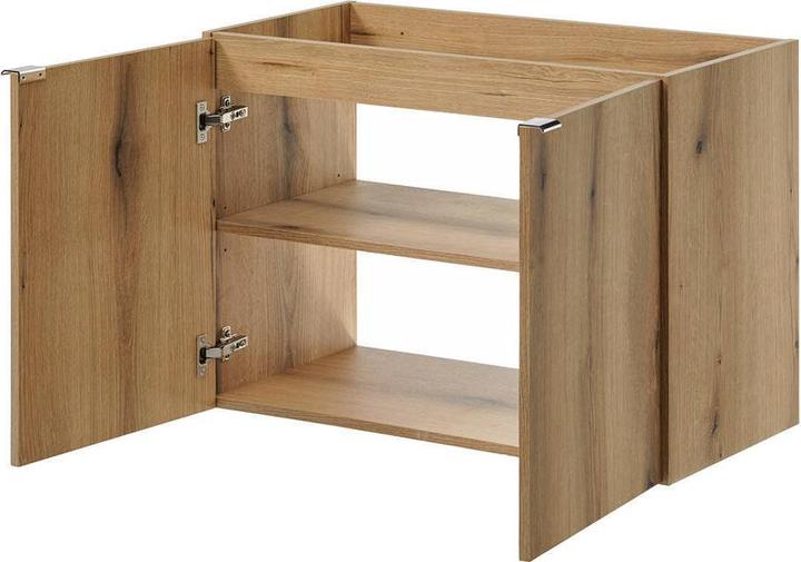 Produktbild En.Casa Waschtischunterschrank Skelbolu 80x60x40cm Eicheoptik (57, 80)