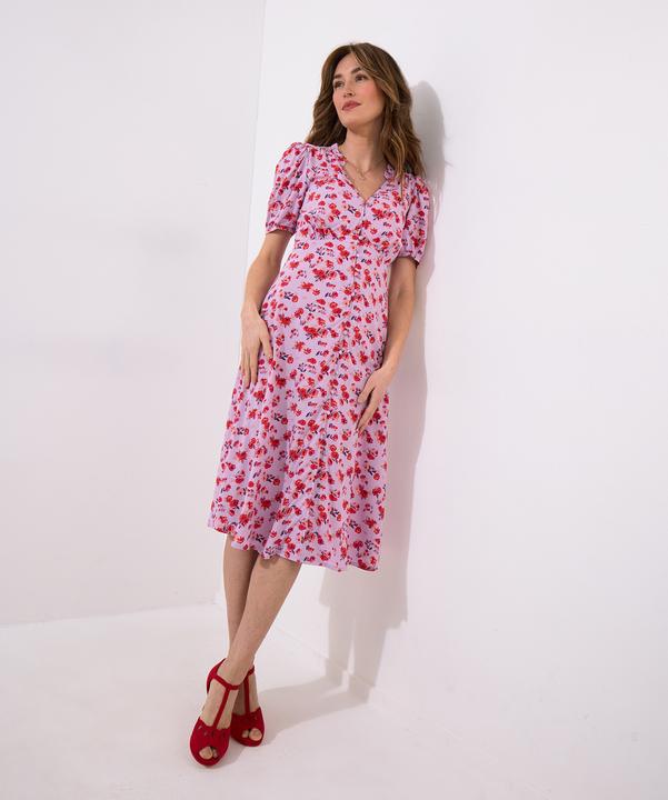 Actual product image Joe Browns Floral V-Neck Short Sleeve Midi Dress
