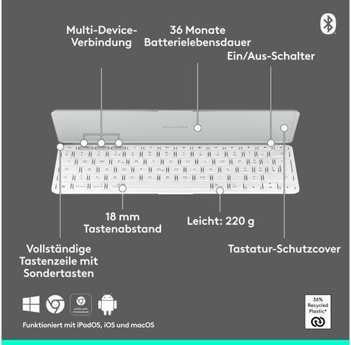 Image du produit Logitech Keys-To-Go 2 (CH, Sans fil)