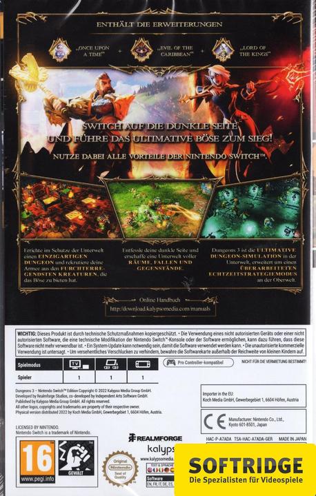 Image du produit Dungeons 3 - Édition Nintendo Switch (Switch) (Switch, Switch Lite, Switch OLED, DE)
