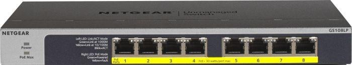 Netgear GS108LP: 8 Port Switch (8 Ports)