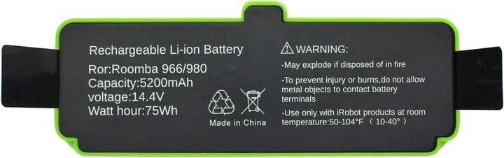 Immagine prodotto No Name Batteria Roomba 500, 510, 530, 531, 532, 535, 536, 540, 550, 552, 560, 562, 570, 580, 595, 600