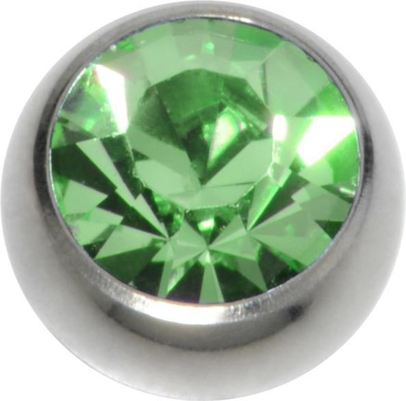 Bijouteria Piercingverschluss (Chirurgenstahl 316L, Kristall)