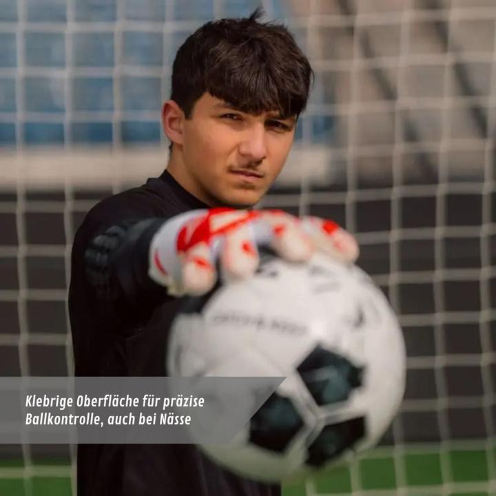 Actual product image Catch & Keep Fussballhandschuhe Pulse X Red Gr. 7 Torwart Goalie Handschuhe (7)