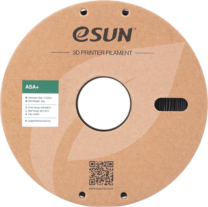 Immagine prodotto eSUN ASA+ 1,75mm BLACK 1kg (ASA, 1.75 mm, 1000 g, Nero)